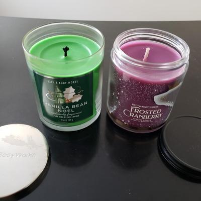 LOT 208F: Large Assortment of Candles-Yankee Candle, Bath & Body Works, Wood Wick & More