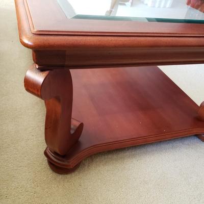 LOT 210L: Glass Top Coffe Table