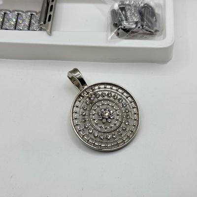 LOT 212J: Glam Apple Watch Band, Kramer NY Rhinestone Necklace, Elephant Pin, Butterfly Necklace & More