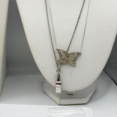 LOT 212J: Glam Apple Watch Band, Kramer NY Rhinestone Necklace, Elephant Pin, Butterfly Necklace & More