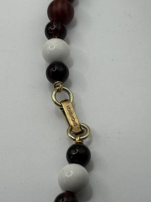 LOT 213J: Earth Tone Bead and Wire Chico's Necklace, Casual Corner Necklace, Frog Ring & More