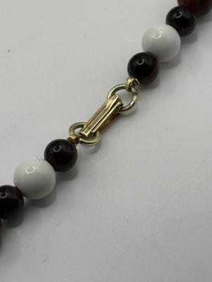 LOT 213J: Earth Tone Bead and Wire Chico's Necklace, Casual Corner Necklace, Frog Ring & More