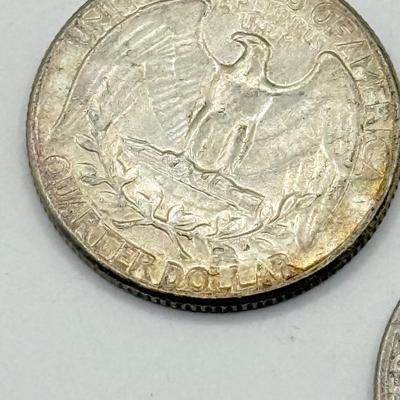 LOT 218C: 90% Silver Quarters US 25 Cent Coins (43.38g)