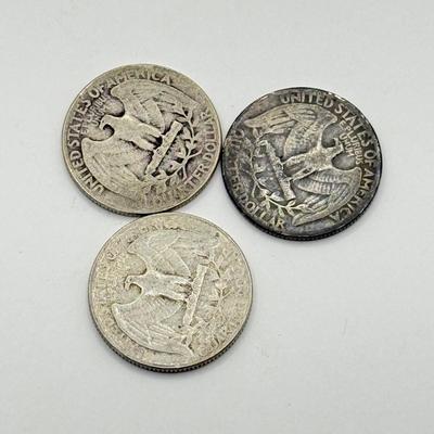 LOT 228C: 90% Silver Quarters - 1964 and Before (43.21g)