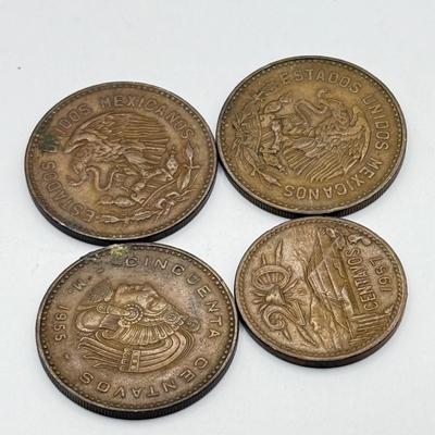 LOT 230C: Mexican Coins & Paper Money from Mexico, Philippines & France