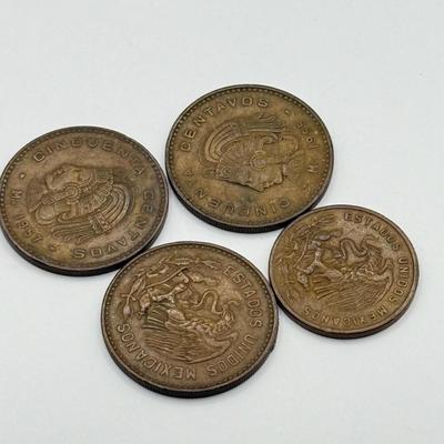 LOT 230C: Mexican Coins & Paper Money from Mexico, Philippines & France