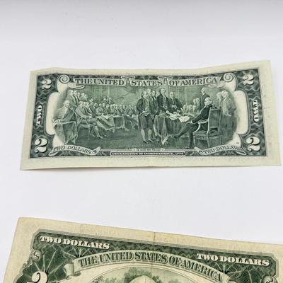 LOT 231C: US $2 Bills & John Tyler Liberty Dollar Coin