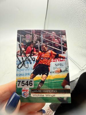 Jamie Harding, autographed card