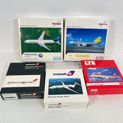 LOT 45: Herpa Miniature Airliner Models - 1:500 Scale - In Original Boxes