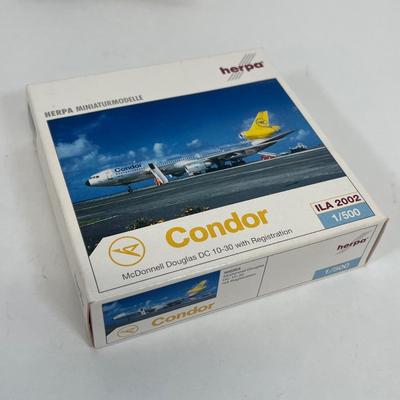 LOT 45: Herpa Miniature Airliner Models - 1:500 Scale - In Original Boxes