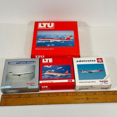 LOT 46: Herpa Miniature Airliner Models - 1:500 Scale - In Original Boxes