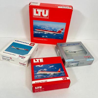 LOT 46: Herpa Miniature Airliner Models - 1:500 Scale - In Original Boxes