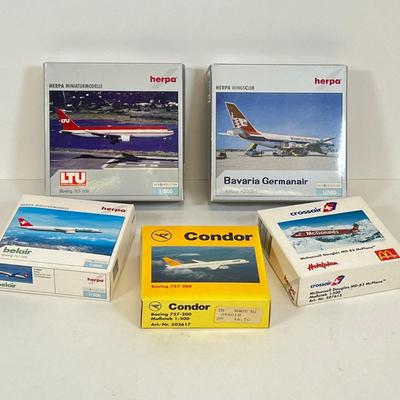 LOT 48: Herpa Miniature Airliner Models - 1:500 Scale - In Original Boxes