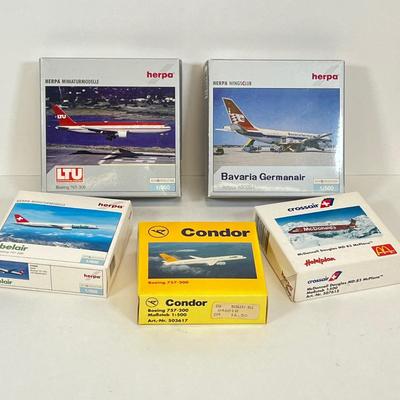 LOT 48: Herpa Miniature Airliner Models - 1:500 Scale - In Original Boxes