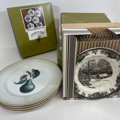 LOT 54: Johnson Bros. and William Sonoma Plates