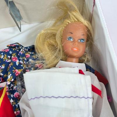 LOT 60: Vintage Barbie Collectibles - Phone and Case w/ Cllothes and Dolls