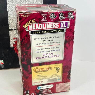 LOT 64: Musical Memories - Ozzy Osbourne Bobble Head, Guns N' Roses Sheet Music Book, Elvis Collectible Pen