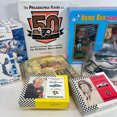 LOT 65: Collection of Sports Collectibles - Baseball, Hockey, Football, NASCAR