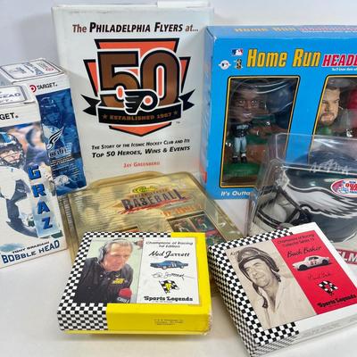 LOT 65: Collection of Sports Collectibles - Baseball, Hockey, Football, NASCAR