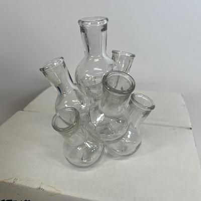 LOT 69: Two-Piece Glass Floral Design Bouquet Builder