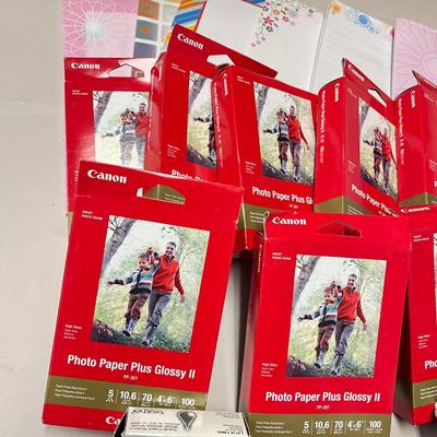 LOT 74: Assorted Printer Ink Cartridges and Paper