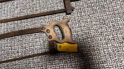 ANTIQUE MEAT SAWS HARRY DISSTON & SONS PHILADELPHIA AND CW SPEAR CINCINNATI