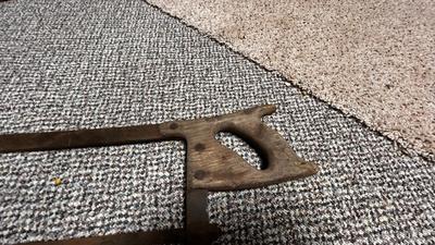 ANTIQUE MEAT SAWS HARRY DISSTON & SONS PHILADELPHIA AND CW SPEAR CINCINNATI