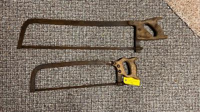 ANTIQUE MEAT SAWS HARRY DISSTON & SONS PHILADELPHIA AND CW SPEAR CINCINNATI