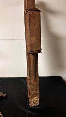 ANTIQUE WOODED HAND HELD CORN SEED PLANTER