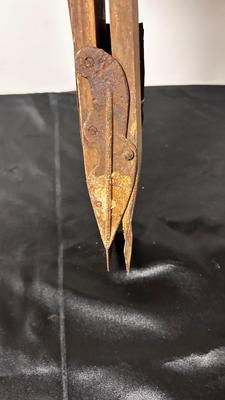 ANTIQUE WOODED HAND HELD CORN SEED PLANTER