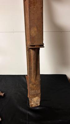 ANTIQUE WOODED HAND HELD CORN SEED PLANTER