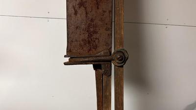 ANTIQUE WOODED HAND HELD CORN SEED PLANTER