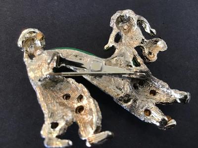 Vintage Dancing Poodle Jelly Belly Lucite Brooch