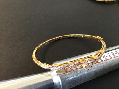 Danbury Mint Hinged Plated Daughter Bracelet