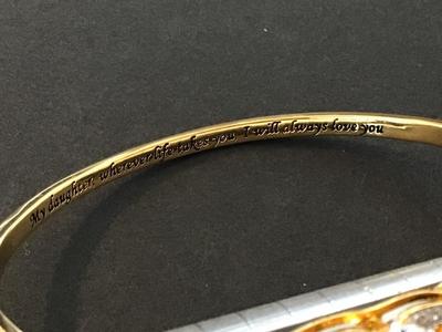 Danbury Mint Hinged Plated Daughter Bracelet