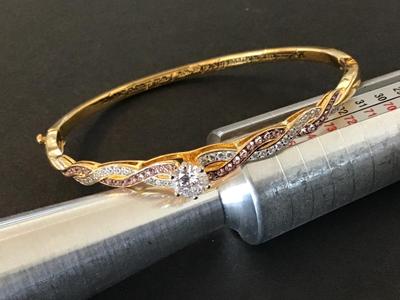 Danbury Mint Hinged Plated Daughter Bracelet