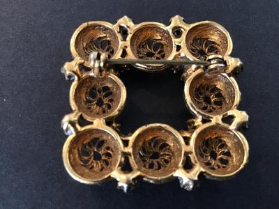 Square Filagree Vintage Brooch