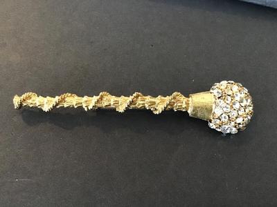 Scepter Rhinestone Vintage Brooch