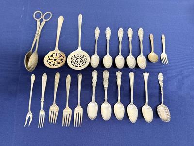Mixed Sterling Plated Flatware