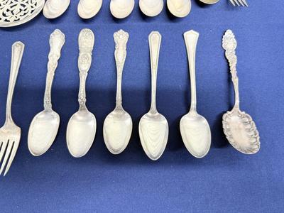 Mixed Sterling Plated Flatware