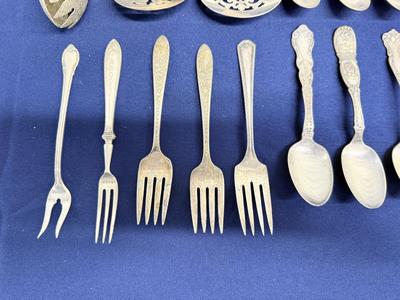 Mixed Sterling Plated Flatware