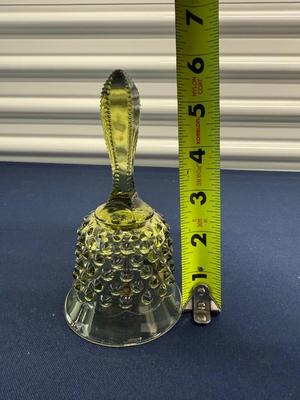Fenton Hobnail Colonial Green glass bell
