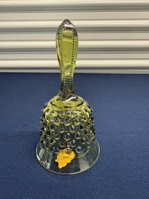 Fenton Hobnail Colonial Green glass bell