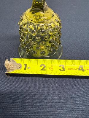 Fenton Hobnail Colonial Green glass bell