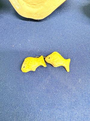 Vintage Chinese Shiwan mudman fisherman figurines