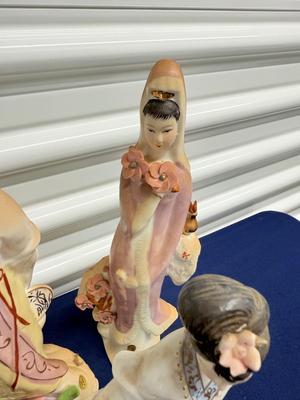 Vintage Chinese porcelain court lady figurines