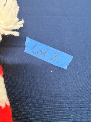 Vintage home made crochet yarn dolls - lot 2