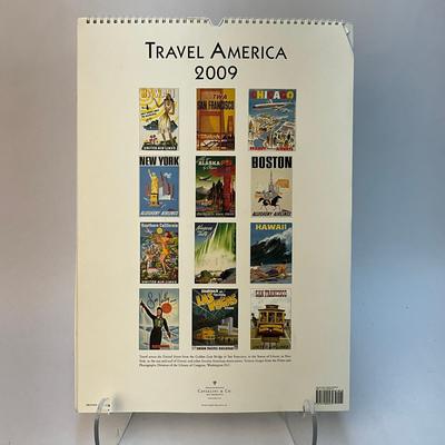 594 Cavallini & Co. 2009 Travel America Posters Wall Calender