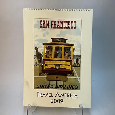 594 Cavallini & Co. 2009 Travel America Posters Wall Calender