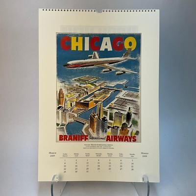 594 Cavallini & Co. 2009 Travel America Posters Wall Calender